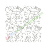Halloween quilt block embroidery design
