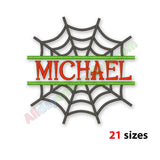 Split spider web embroidery