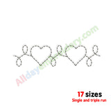 Heart quilting border