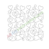 Heart quilt embroidery design