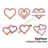 Heart Applique Set