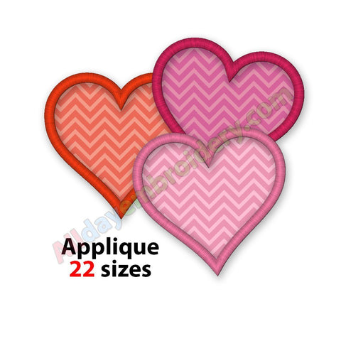 Hearts Applique Design