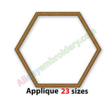 Hexagon applique design