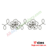 Hibiscus quilting embroidery