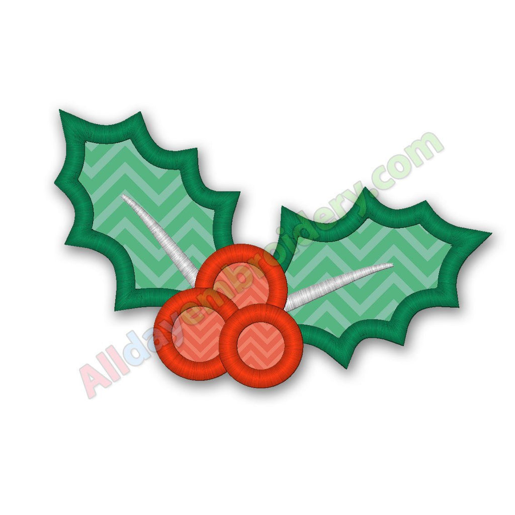 Holly Leaves Applique