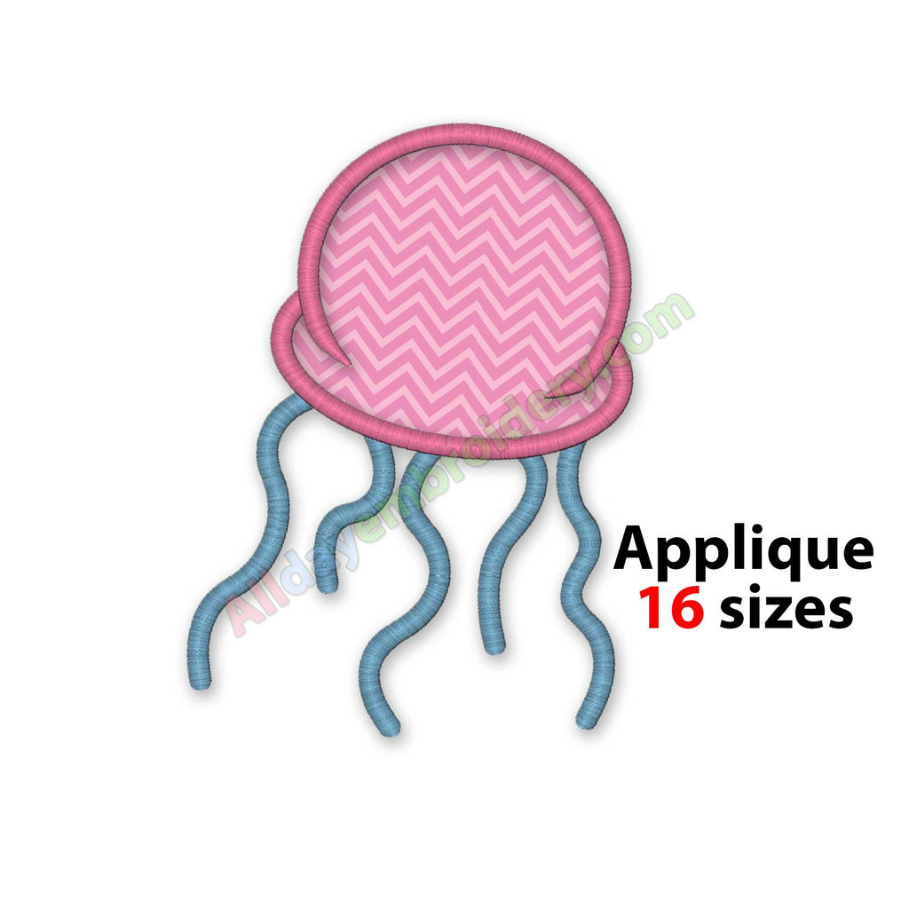 Jellyfish embroidery design