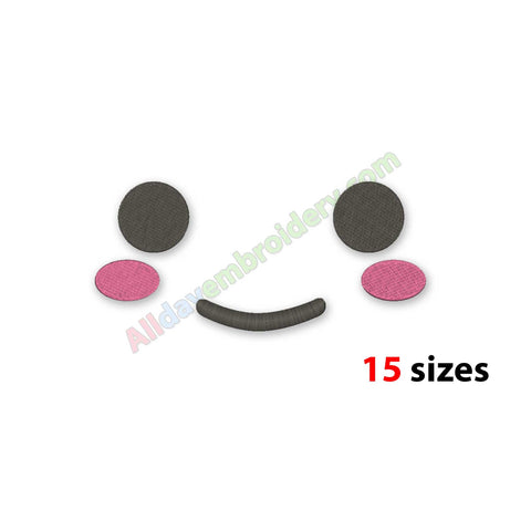Face embroidery design