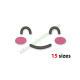 Kawaii face embroidery