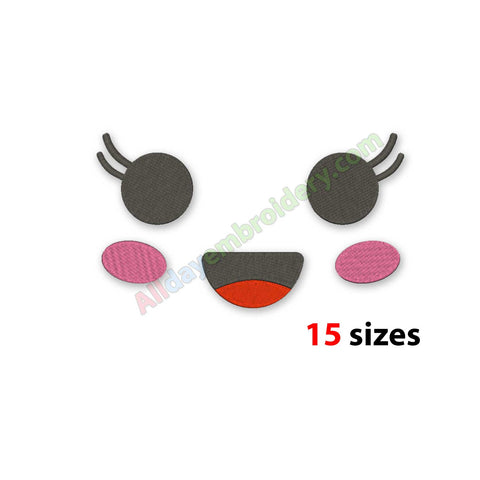 Kawaii machine embroidery design