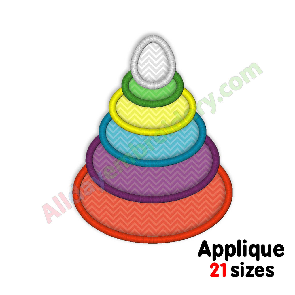 toy pyramid embroidery design