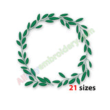 laurel wreath embroidery design