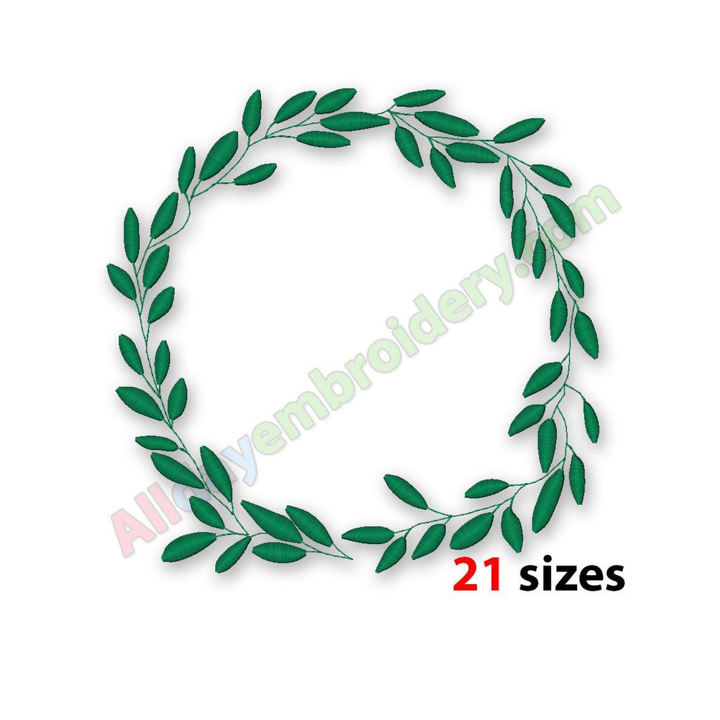 Leaf Wreath Embroidery