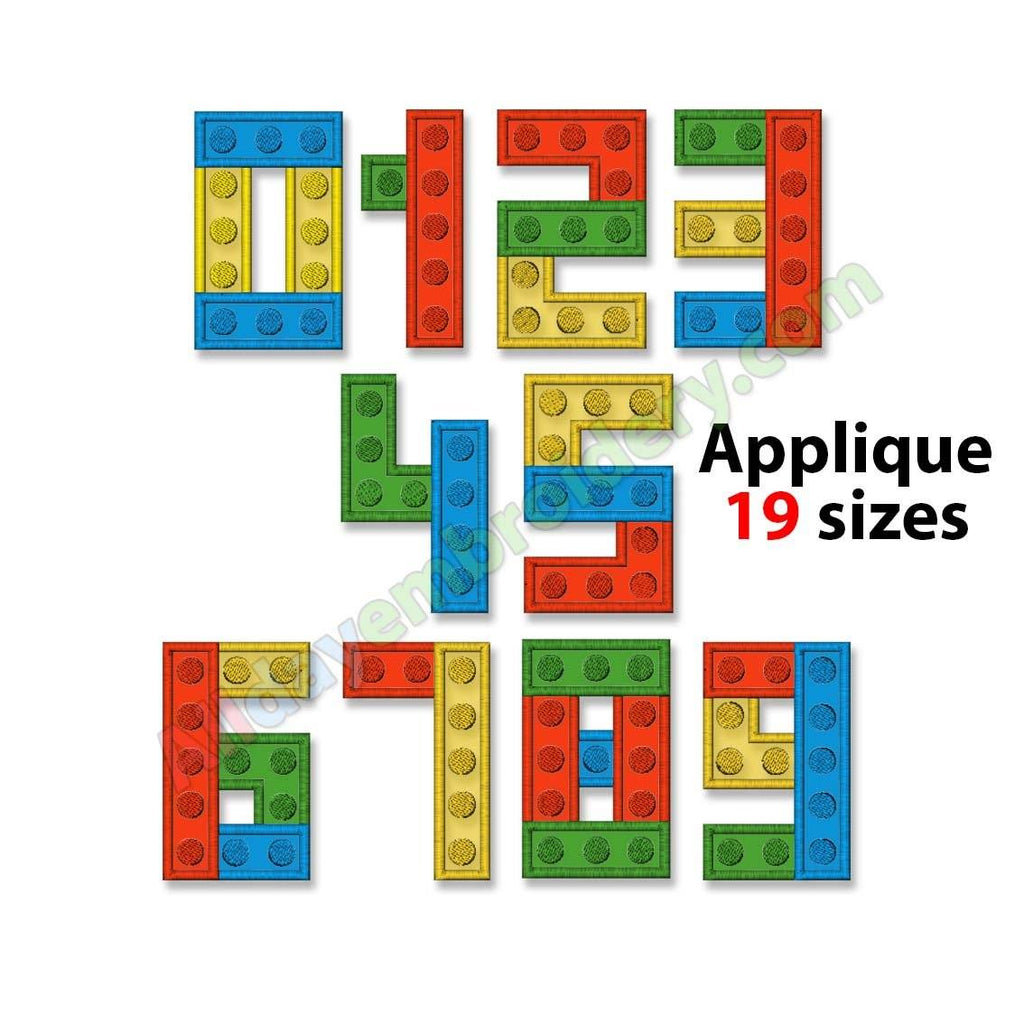 Lego Numbers Applique Set