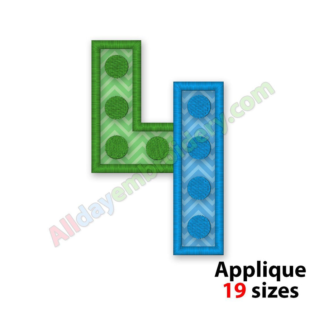 Number Four Applique
