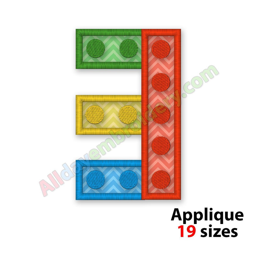 Number Three Applique