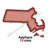 Massachusetts embroidery design