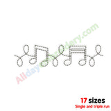 Quilting border embroidery music
