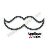 Mustache applique design