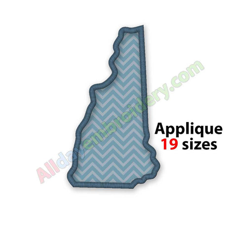New Hampshire embroidery design