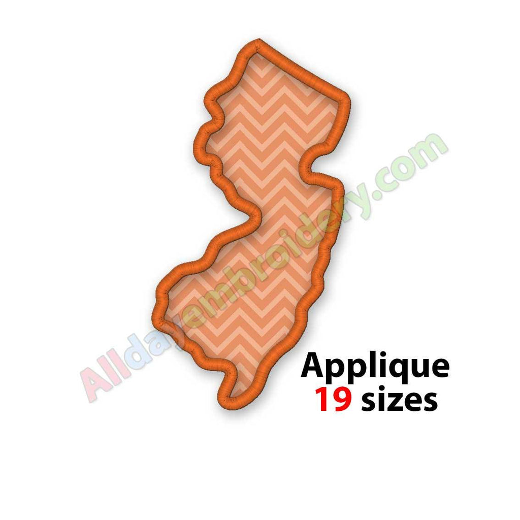 New Jersey embroidery design
