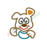 Cute puppy applique