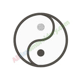 Yin Yang applique - Alldayembroidery.com