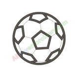 Soccer ball applique (Bean stitch version) - Alldayembroidery.com