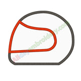 Racing helmet applique