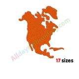 North America embroidery design