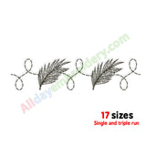 Palm border embroidery