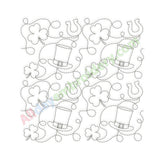 St Patricks quilt machine embroidery