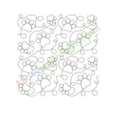 Paw print quilting design