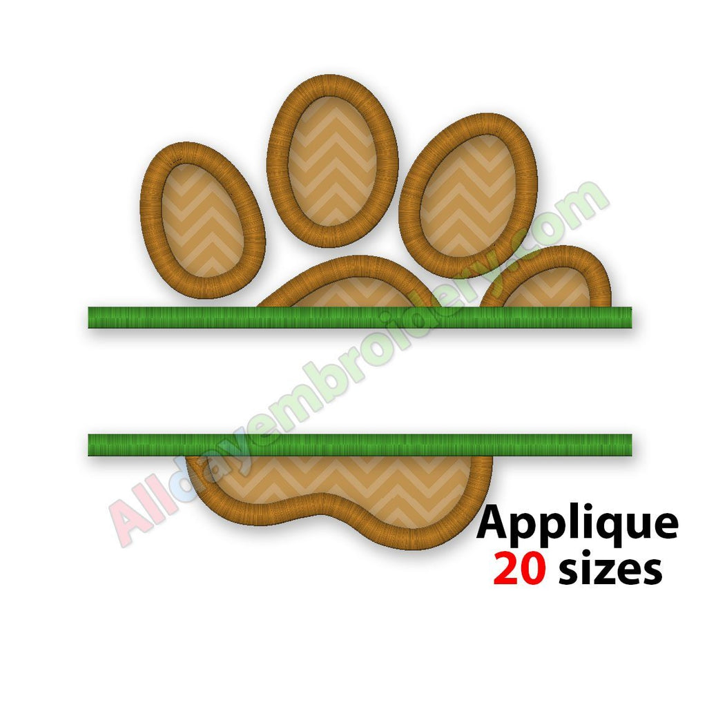 paw print applique design