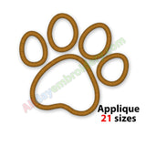 Paw print applique