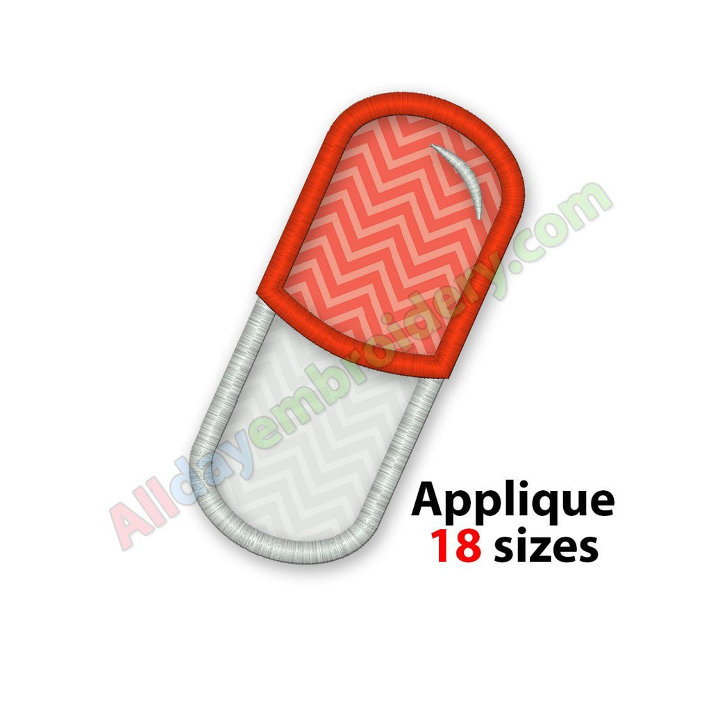 Pill Capsule Applique