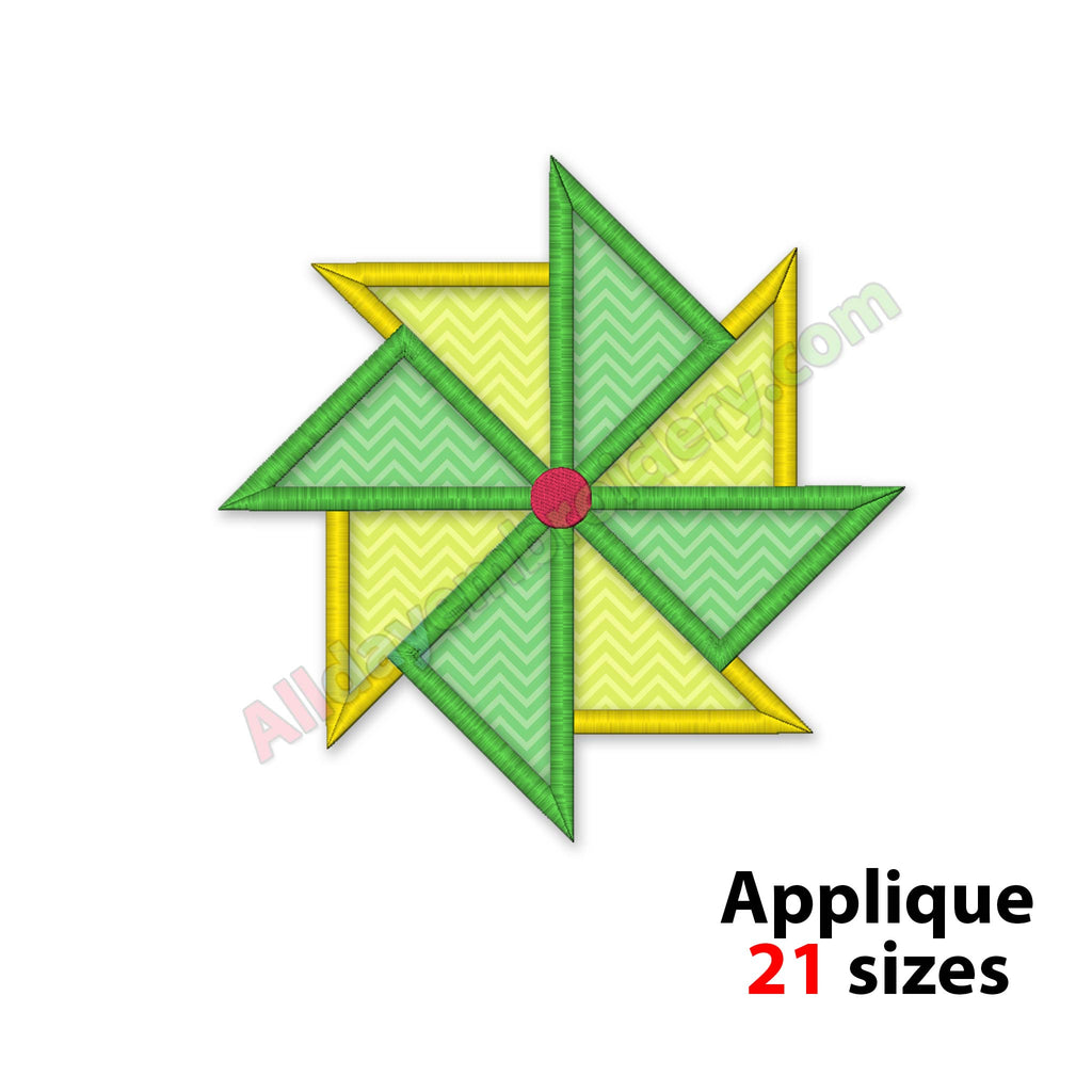 Pinwheel applique design