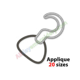 Pirate hook applique design