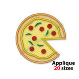 Pizza embroidery design