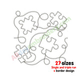 Puzzle quilting embroidery