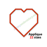 Heart applique design