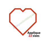 Heart applique design