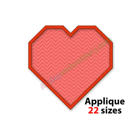 Heart embroidery design
