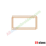 Rectangle frame embroidery design