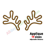 Reindeer antlers embroidery design