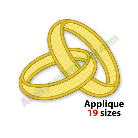 Rings embroidery design