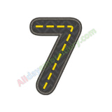 Road number embroidery