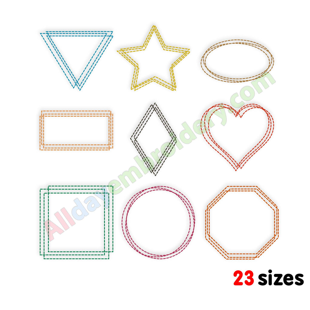 Frame embroidery design set