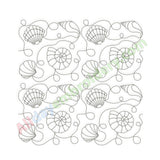Sea shell quilt embroidery design