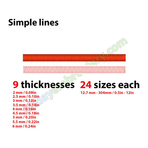 Simple Satin Stitch Lines Embroidery Design. Machine embroidery design ...
