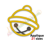 Sleigh bell applique design